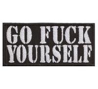 GO FUCK YOURSELF, Biker Motorrad Chopper Heavy Metal Aufnäher Patch Abzeichen