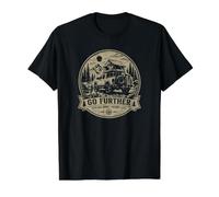Go Further Overlanding Off-Road 4x4 Camping Adventure Value Graphic T-Shirt, Men, Black, L