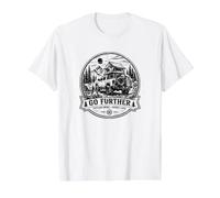 Go Further Overlanding Off-Road 4x4 Camping Adventure Value Graphic T-Shirt, Men, White, M