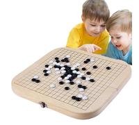 Go Game Set - Travel Board, Kids Game | Educational Black White Strategy Set, Classic Folding Game Board for Children Brain Training Logic Building Indoor Play Family Leisure Learning Experience