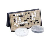 Go Game Set with Magnetic Chess Board Foldable for Easy Storage Waterproof Wear-Resistant Great Gift for Family Friends Game Lovers(yellow,B)