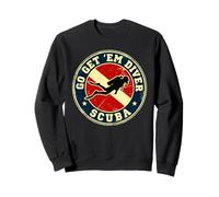 Go Get Em Diver Scuba Flag Pun Sweatshirt