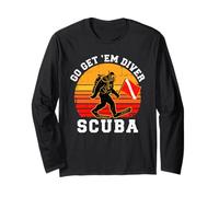 Go Get Em Diver Scuba Sasquatch Sunset Diving Long Sleeve T-Shirt