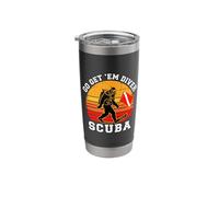 Go Get Em Diver Scuba Sasquatch Sunset Diving Stainless Steel Insulated Tumbler