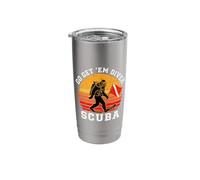 Go Get Em Diver Scuba Sasquatch Sunset Diving Stainless Steel Insulated Tumbler