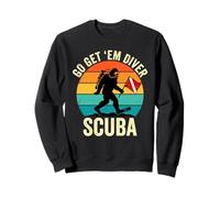Go Get Em Diver Scuba Sasquatch Sunset Diving Sweatshirt