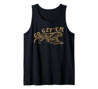 Go Get 'Em Tiger Vintage Distressed Graphic Men Women Trendy Tank Top