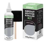 Go Glean Glean Grout Reviver & Sealer - Restore Repair Renew Tile - Light Grey - 250Ml