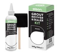 Go Glean Glean Grout Reviver & Sealer - Restore Repair Renew Tile - White - 250Ml