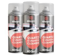 Go Glean Glean Quartz Granite Cleaner Non-Abrasive Foaming Worktop Spray - 400Ml - 3 Pack