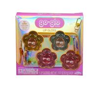 Go Glo Minis Lip Gloss - 4 Mini lip tints with Makeup Bag, Keychain & Surprise Charm