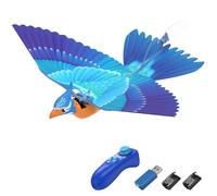 Go Go Bird Bionic RC Bird Toy, Remote Control Flying Bird, Single Flapping-wing Design, 6-axis Gyro, Easy Indoor & Outdoor RC Toys for Kids, Boys and Girls - Kingfisher