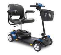 Go Go Elite Traveller Sport Mobility Scooter with EZ-Turn™ Technology, 37" Turning Radius, 4mph, Lightweight Travel Scooter, 4-Wheel Portable Design, 147kg Capacity (Blue)