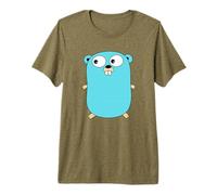 Go Golang Programming Language Logo Mascot Gopher Premium T-Shirt