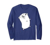 Go Golang Programming Language Logo Mascot Gopher T-Shirt Long Sleeve T-Shirt