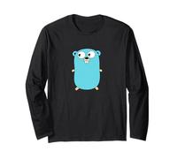 Go Gopher Tee - Fun and Iconic Developer GO Lang Logo Design Long Sleeve T-Shirt