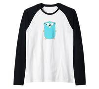 Go Gopher Tee - Fun and Iconic Developer GO Lang Logo Design Raglan Baseball Tee