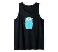 Go Gopher Tee - Fun and Iconic Developer GO Lang Logo Design Tank Top