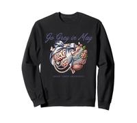 Go Grey in May Brain Tumor Awareness Floral Bow Sweatshirt