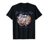Go Grey in May Brain Tumor Awareness Floral Bow T-Shirt