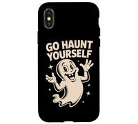 Go Haunt Yourself Boo Spooky Ghost Funny Halloween Tee Case for iPhone X/XS
