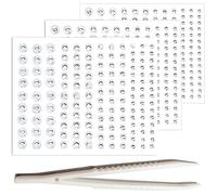 Go Ho 423 Pieces Self Adhesive Face Hair Gems Rhinestones,Body Glitter Eye Gems Diamonds Rhinestones Crystals Hair Jewels Stick on Face Jewels for Festival