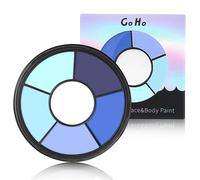 Go Ho 6 Colors Blue Face Body Paint,Cream Washable Formula Face Painting for Halloween Cosplay,Body Paint FX Makeup Palette,Professional Face Paint Blue Makeup