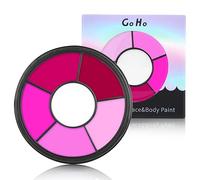 Go Ho 6 Colors Hot Pink Face Body Paint,Cream Washable Formula Face Paint for Halloween Cosplay,Body Paint SFX Makeup Palette,Professional Face Paint Makeup