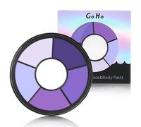 Go Ho 6 Colors Purple Face Body Paint,Cream Water Based Makeup for Halloween Cosplay,Body Paint SFX Makeup Palette,Professional Face Paint Purple Makeup