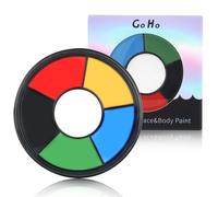 Go Ho 6 Colors Washable Formula Face Body Paint,Face Paint FX Makeup Palette,Professional Red Blue White Black Green Yellow Face Paint Halloween Cosplay SFX Makeup