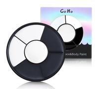 Go Ho Black and White Face Paint Palette,Cream Washable Formula Face Painting for Halloween Cosplay,Body Paint SFX Makeup Palette,Professional Skeleton Skull Makeup Palette
