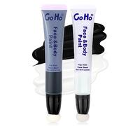 Go Ho Black and White Face Paint,Water Based Face Painting Kit Highly Pigmented,Smooth and Safe for Skin,Halloween Cosplay SFX Zombie Skeleton Vampire Clown Makeup