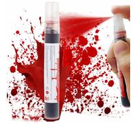Go Ho Blood Splatter Fake Blood Makeup(0.35 oz),Halloween Fake Blood Spray Eye Blood Drops Body Paint,Fake Blood for Clothes and Zombie Monster Vampire Clown Costume Cosplay Makeup,1PC