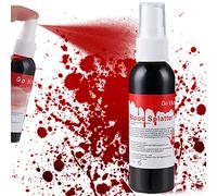 Go Ho Blood Splatter Fake Blood Washable(2.1 oz),Halloween Fake Blood Spray Eye Blood Drops Body Paint,Fake Blood for Clothes and Zombie Monster Vampire Clown Costume Cosplay Makeup,1PC