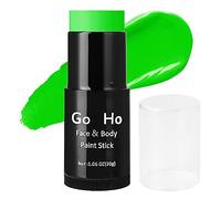 Go Ho Bright Green Cream-Blendable Stick(1.06 OZ),Amazon Green Face Body Paint Stick,Oil Professional Face Foundation for Halloween/Christmas SFX Makeup