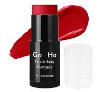 Go Ho Cream-Blendable Red Face Paint Stick (1.06 Oz),Red Full Body Paint Makeup Stick for Adults Children Halloween Cosplay Joker Clown SFX Makeup,Waterproof