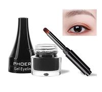 Go Ho Cream Brown Eyeliner Gel Pot with Brush,Cream Eyeliner Makeup,Smooth Highly Pigmented Matte Eye Liner Makeup Gel,Eye Liner Pot,203 Brown