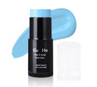 Go Ho Light Blue Face Paint Stick Washable (1.06 Oz),Water Based Pale Blue Face Body Paint,Full-coverage Cream Blue Body Paint for Adults Children Halloween Cosplay SFX Corpse Bride Sally Makeup