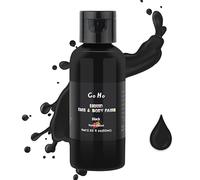 Go Ho Makeup Liquid Black Face Body Paint(2.1 oz),Black Makeup Water Based Face Paint and Body Paint for Special FX, Cosplay, and Halloween Make up