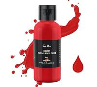 Go Ho Makeup Liquid Red Face Body Paint(2.1 oz),Red Makeup Water Based Face Paint and Body Paint for Special FX, Cosplay, and Halloween Make up