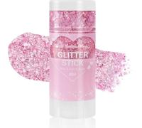 Go Ho Pink Face Glitter Stick,Rotating Use Hair Glitter Stick,Holographic Glitters for Face/Body/Hair/Eye,Sparkling Festival Makeup for Women,04