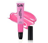 Go Ho Pink Face Paint Cream Water Based Washable Foundation(0.85oz),Pink Body Paint Wand with Cushion Applicator for Halloween Cosplay SFX Makeup