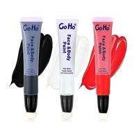 Go Ho Red Black and White Face Body Paint Stick,Water Based Washable Easily,Smooth and Full Coverage for Halloween Costumes Cosplay SFX Skull Vampire Zombie Clown Makeup