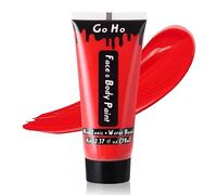 Go Ho Red Cream Face Body Paint(2.37 oz),Water Based Red Devil Makeup Face Painting for Adults Children SFX Cosplay Costumes Festivals Halloween