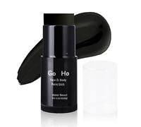 Go Ho Water Based Black Face Paint Stick Washable (1.06 Oz),Non-toxic Cream Body Paint,Full-coverage Black Face Paint Makeup Stick for Adults Children Theater Halloween SFX Cosplay