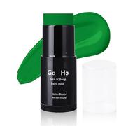 Go Ho Water Based Dark Green Face Paint Stick Washable (1.06 Oz),Cream Body Paint,St Patricks Day Accessories,Full-coverage Face Paint Makeup Stick for Adults Children Theater Halloween SFX Cosplay
