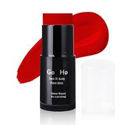 Go Ho Water Based Red Face Paint Stick Washable (1.06 Oz),Non-toxic Cream Body Paint,Full-coverage Face Body Paint Makeup Stick for Adults Children Theater Halloween SFX Cosplay