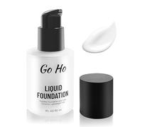 Go Ho White Liquid Foundation Makeup,Full Coverage White Foundation,Color Corrector Demi Matte Finish for Goth Clown Make up, Daily,Cosplay, Halloween Makeup