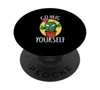 Go Hug Yourself Funny Succulent Sarcastic Humor Cactus PopSockets Adhesive PopGrip