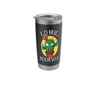Go Hug Yourself Funny Succulent Sarcastic Humor Cactus Stainless Steel Insulated Tumbler